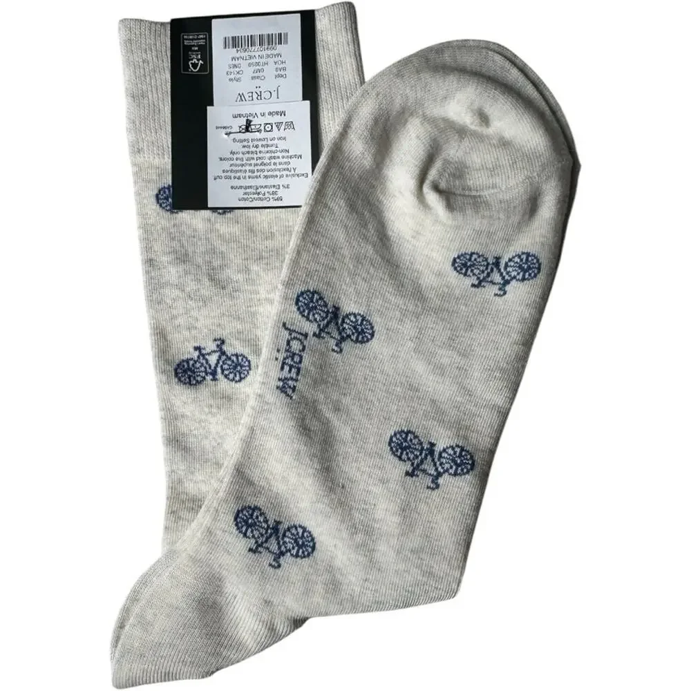 J. Crew  Crew Style Bicycle Theme  Pattern Socks NWT